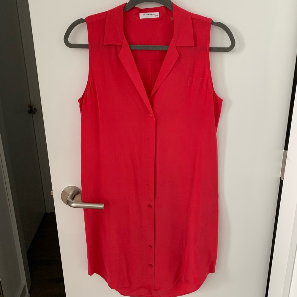 Equipment silk shirt dress, XS